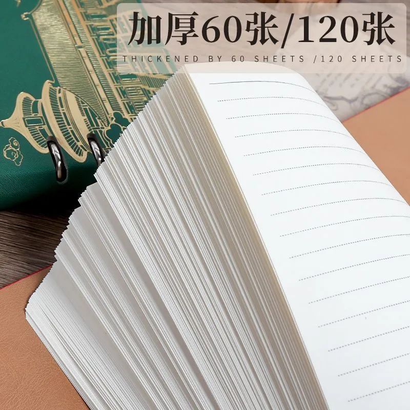 Leather A5 Loose Leaf Notebook for office notes